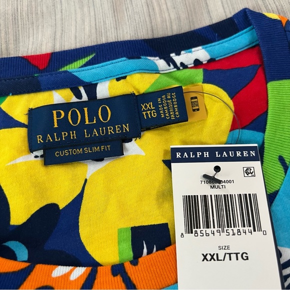 Polo Ralph Lauren Tropical Print Cotton Tee - Picture 12 of 14